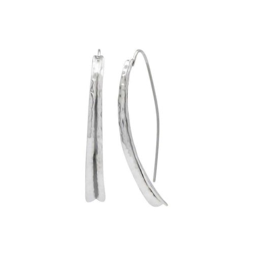 עגילי פס מאורכים מכסף אמיתי 925