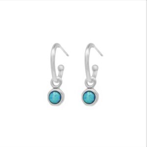 עגילים מכסף אמיתי 925 בשילוב אבן אופאל