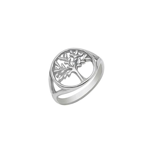 טבעת רחבה עץ החיים מכסף אמיתי 925