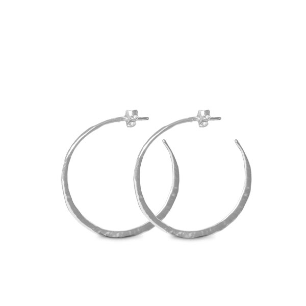 עגילי חישוק ביאנקה מכסף 925