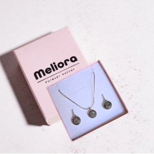 סט מכסף אמיתי 925 שרשרת 