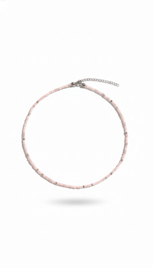 שרשרת אבני חן ורודות