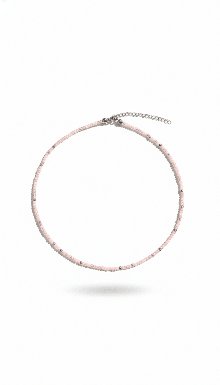 שרשרת אבני חן ורודות