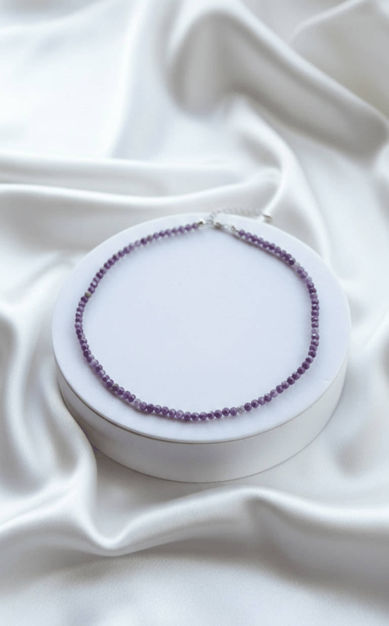 שרשרת אבני חן אמטיסט סגול